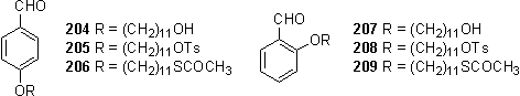 Alkylthioacetate derivatives of benzaldehyde. InChIKey=NQUCQOLJXLLXHE-UHFFFAOYSA-N and InChIKey=WDSBYTSGOOLYIO-UHFFFAOYSA-N
